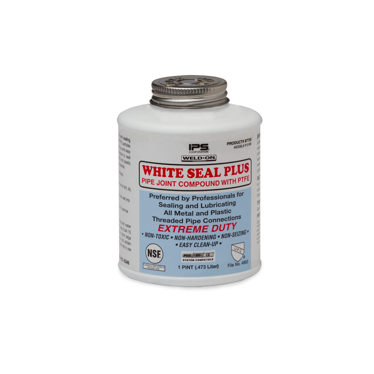 Weld-On 87735 White Seal Plus Multi-purpose Pipe Joint Compound with PTFE Pint