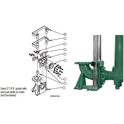 Zoeller 4404-0015 Model E4404 High Capacity Sewage Dewatering Double Seal Pump 2.0 HP 230V 1PH 25' Cord Nonautomatic