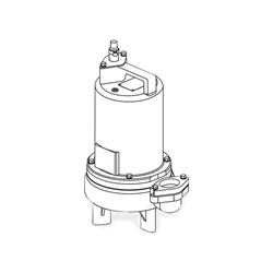 Barnes SE51HT Submersible High Temperature Sewage Ejector Pump 0.5 HP 115V 1PH 20 Cord Manual sewage ejector pumps, sewage pumps, barnes series se series pumps, solids handling.