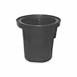 Topp B1824RRT 18" x 24" Recessed Rolled Top Basin (Undrilled, No Grommet)  sewage ejector poly basin, top poly basin, roll top poly basin, recessed rolled top basin